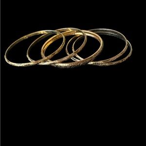 Elegant Gold Bangle Set